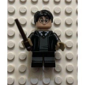 LEGO Black Jacket Robe Harry Potter with Glasses & Wand